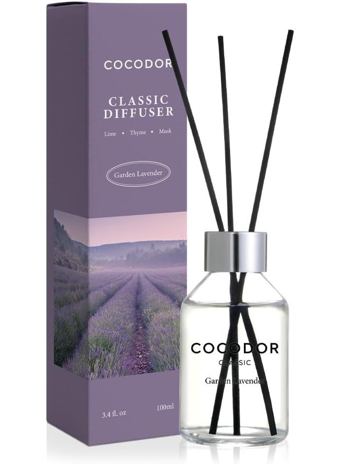 كوكودور موزّع العطر الكلاسيكي بأعواد القصب / ‏3.4 أونصة (100 مل) / عبوة واحدة / مجموعة موزّع زيت عطري بعطر مميز مع أعواد، مثالية لغرف النوم والحمّامات وديكور المنزل - Image 1