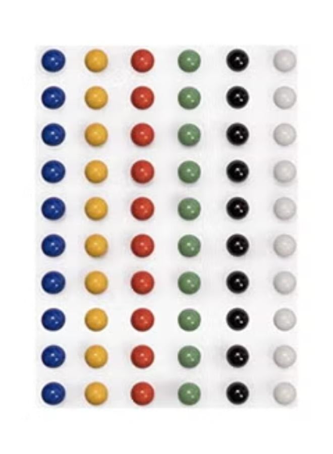 60-Piece Chinese Checkers Glass Marbles Set 3.35x3.35x2.17inch - Image 1