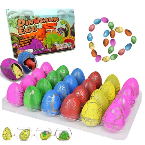 OceanWings Valentines Day Cards for Kids School 24 Pack Hatching Dinosaur Eggs with CardsDinosaur Birthday Party FavorsValentines Day Gifts for Boys Girls Classroom - Image 1