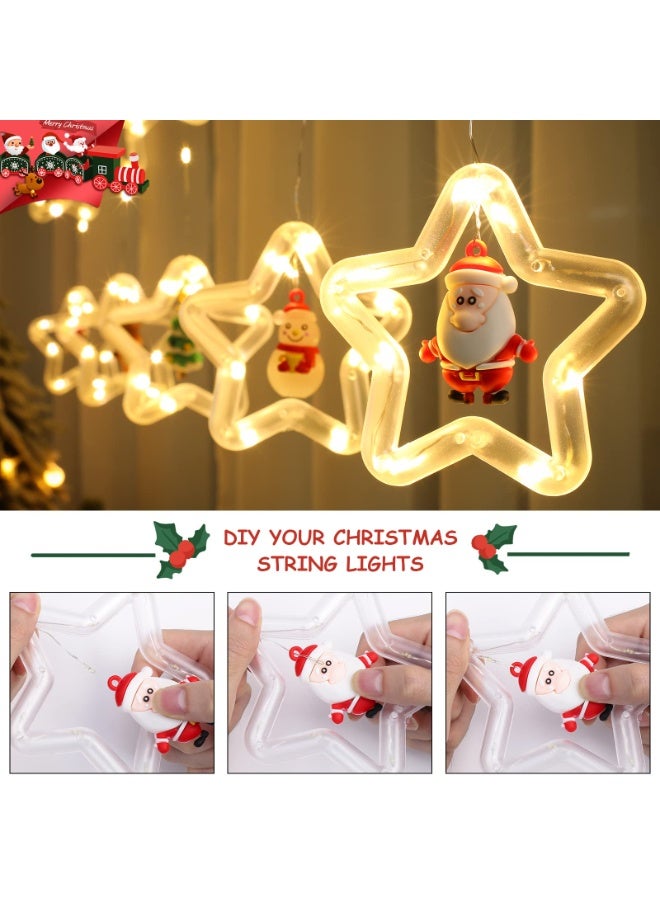 تشيلور أضواء شجرة عيد الميلاد من شيلور - ١٢٠ مصباح ليد يعمل بالبطارية، مزود بجهاز تحكم عن بعد عبر USB، مع زينة بابا نويل - بطول ٩.٨٤ قدم، لتزيين ستائر غرف النوم والحفلات (شجرة عيد الميلاد). - Image 2