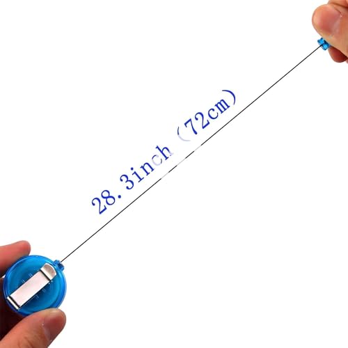 NSSP Round Shape Yo-Yo Retractable Key Ring for ID Card Holder (Blue, Pack of 25) - Image 2
