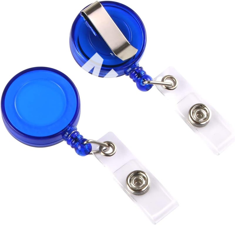 NSSP Round Shape Yo-Yo Retractable Key Ring for ID Card Holder (Blue, Pack of 25) - Image 3