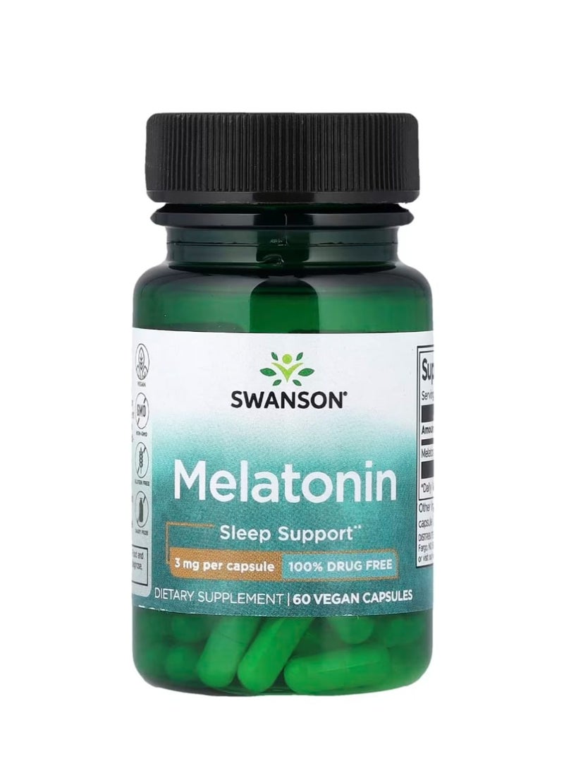 سوانسون ميلاتونين 3 ملغ 60 كبسولة - Image 1