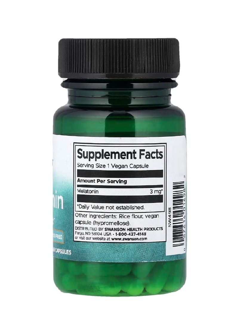 سوانسون ميلاتونين 3 ملغ 60 كبسولة - Image 2