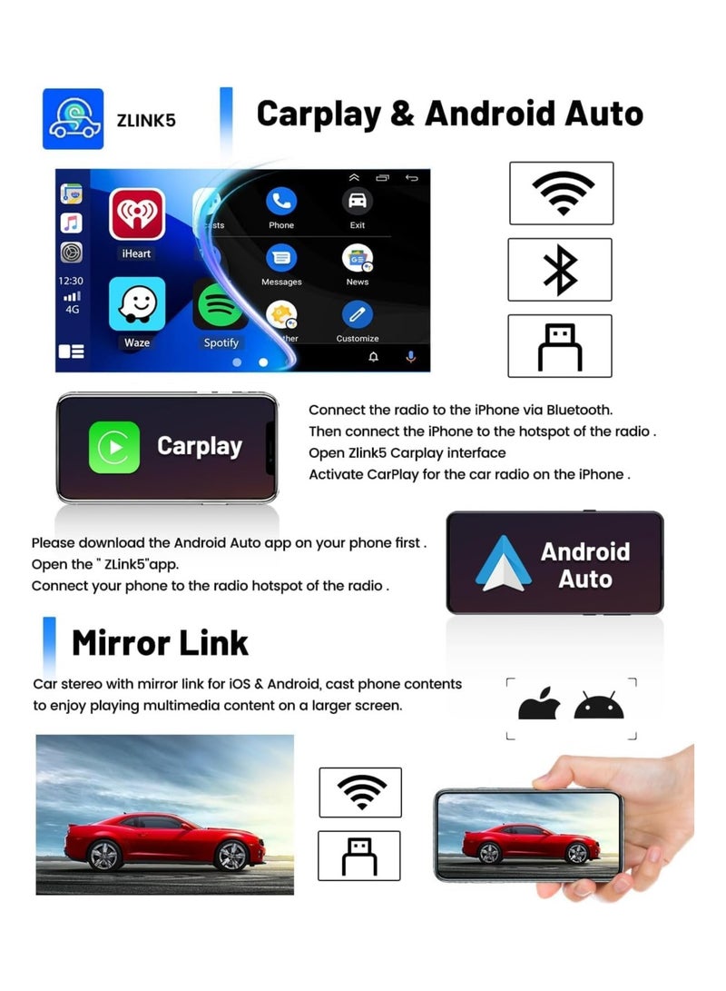 SHEZA STAR Android Car Stereo for Nissan Altima 2008 2009 2010 2011 2012 2GB RAM 32GB ROM 9 Inch Apple Carplay, MirrorLink WiFi BT, DSP IPS Touch Screen with AHD Camera Automatic AC - Image 2