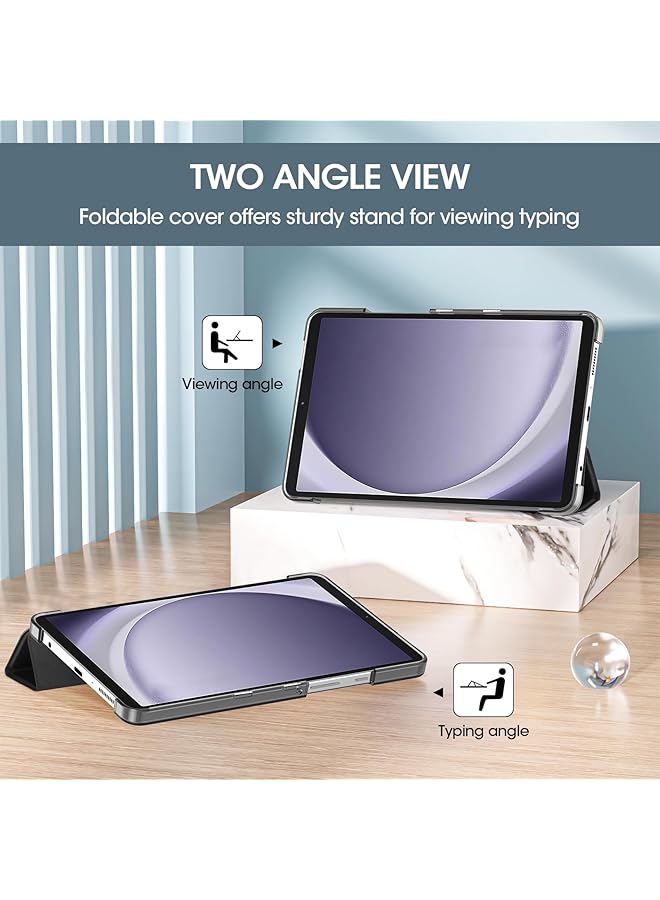 Procases For Galaxy Tab A9 8.7 Inch 2023 Case Slim Stand Hard Back Shell Protective Smart Cover Case For 8.7 Inch Galaxy Tab A9 2023 Sm-X110 X115 X117-Black - Image 3