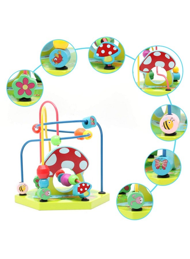 Lavievert مركز نشاط مكعب اللعب الخشبي LAVIEVERT 9 في 1 مع متاهة الخرز متعددة الوظائف وألعاب تعليمية للأطفال الصغار والأطفال - Image 3