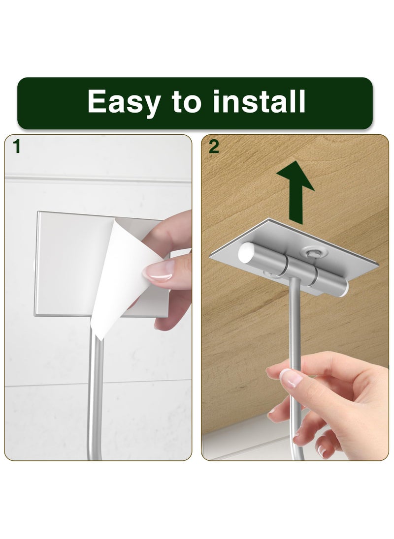 2-Pack Banana Hook Under Cabinet: Banana Holder Metal Banana Hanger Hook Adhesive Banana Hook  Foldable Banana Hook  Folds Up With Magnets When Not In Use  Kitchen Hook Banana Rack Keep Bananas Fresh