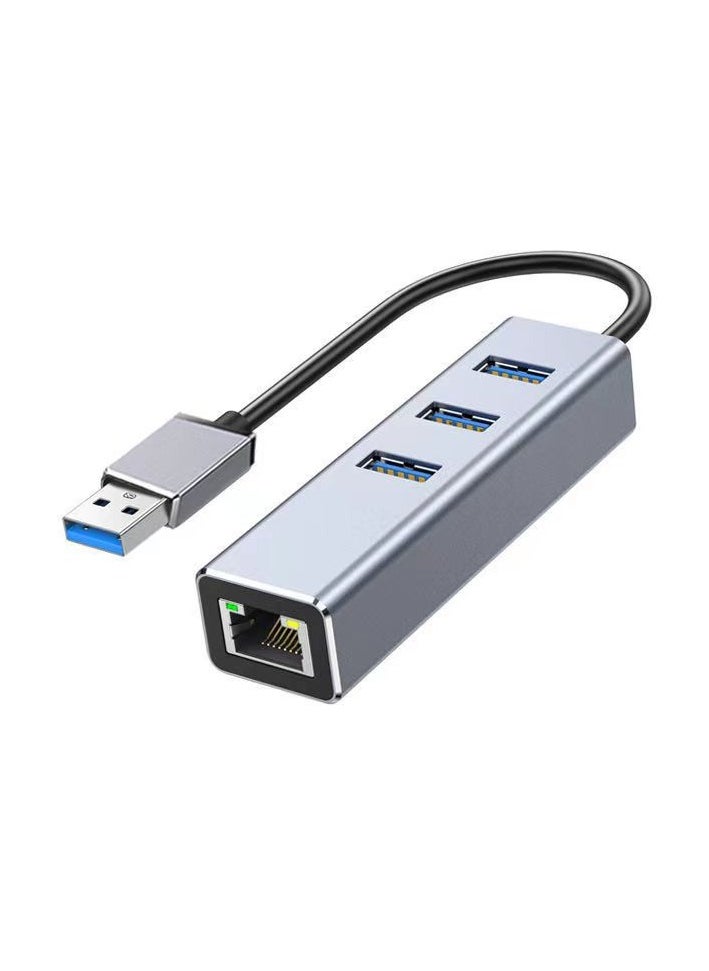 MIXDE USB 3.0 to Ethernet Adapter, USB C to RJ45 1000 Mbps Gigabit Ethernet Adapter USB C Thunderbolt 3/4 to 3 Port USB 3.0 Hub for Laptop Smart TV for Windows/Mac OS/Surface Pro/Linux/XPS  - Image 1