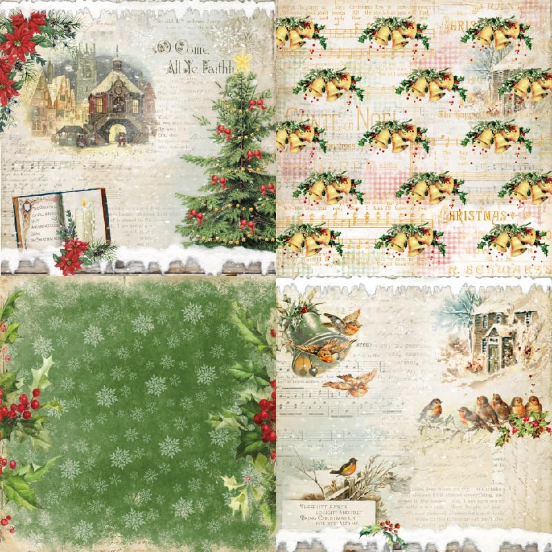 iKammo Christmas Scrapbook Paper Snowman Origami Papers Pad 6Ã—6- Single-Sided Merry Christmas Patterned Craft paper for Kids DIY Cardmaking journaling Scrapbooking Junk Journal Papers. - Image 5