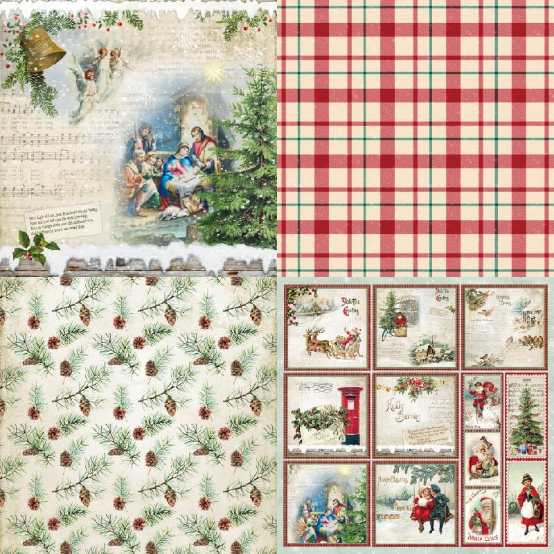 iKammo Christmas Scrapbook Paper Snowman Origami Papers Pad 6Ã—6- Single-Sided Merry Christmas Patterned Craft paper for Kids DIY Cardmaking journaling Scrapbooking Junk Journal Papers. - Image 4