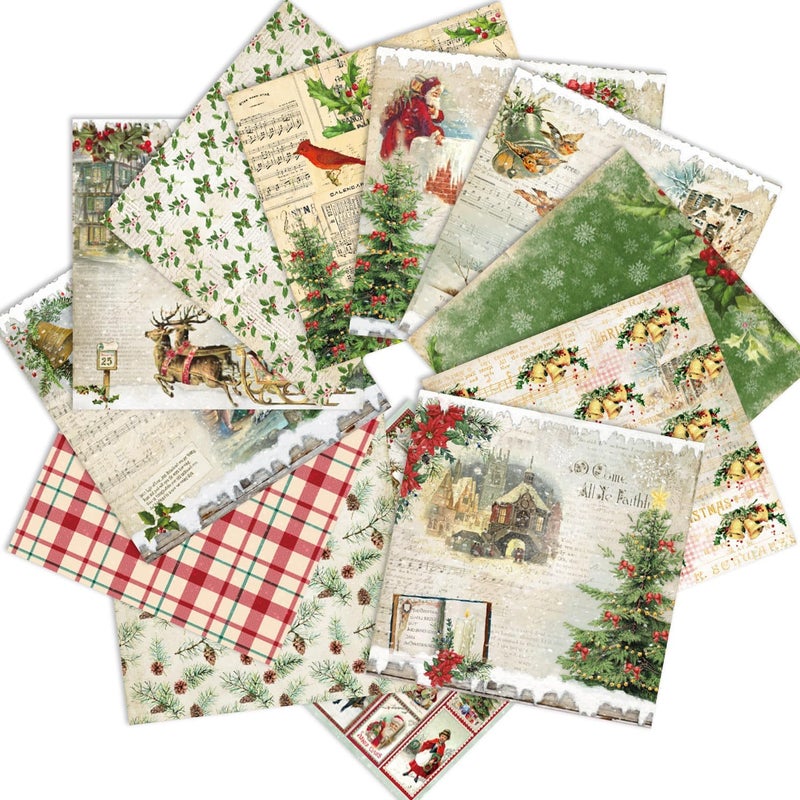 iKammo Christmas Scrapbook Paper Snowman Origami Papers Pad 6Ã—6- Single-Sided Merry Christmas Patterned Craft paper for Kids DIY Cardmaking journaling Scrapbooking Junk Journal Papers. - Image 1