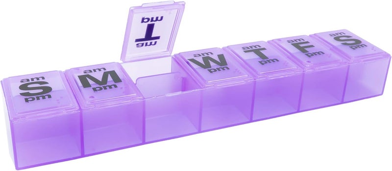 APEX Purple 7-Day Pill Organizer for Adults