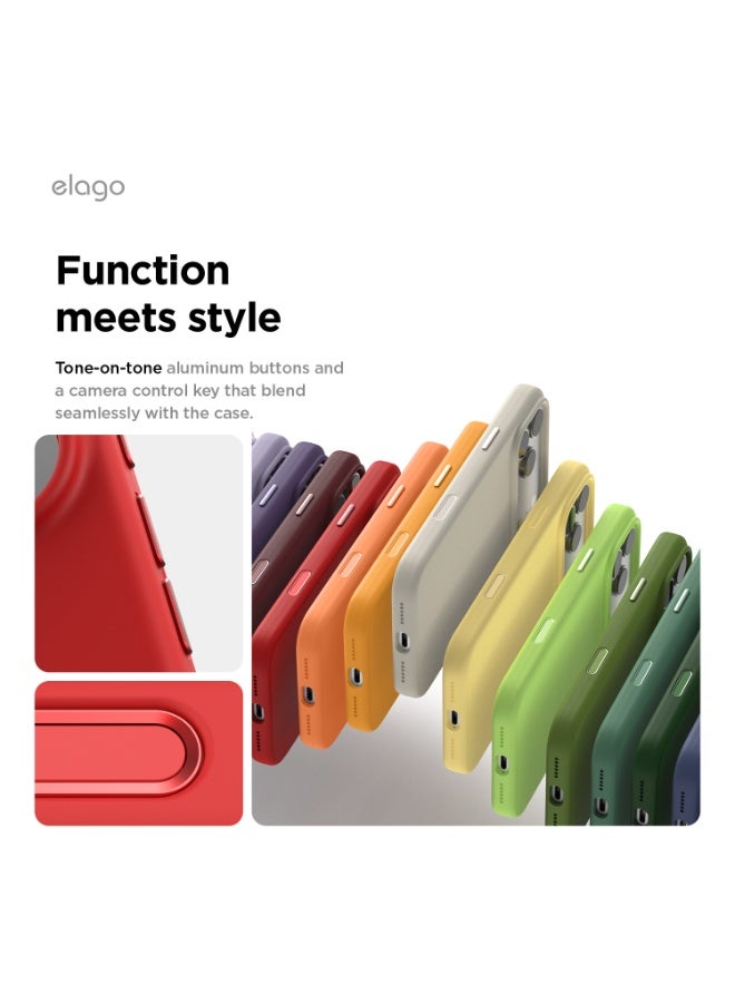 Elago Magnetic Liquid Silicone for iPhone 17 Pro MAX case cover [Camera Control Button Cover] compatible with MagSafe Shockproof - Red - Image 4