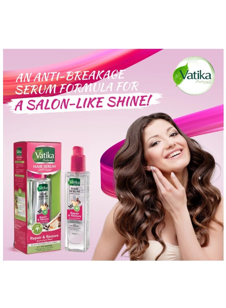 فاتيكا سيروم ناتشورالز لإصلاح واستعادة الشعر (47 مل) - تركيبة مضادة للتقصف - مع مستخلصات الحبة السوداء والخروع والثوم - لجميع أنواع الشعر ولمعان مكثف - Image 2