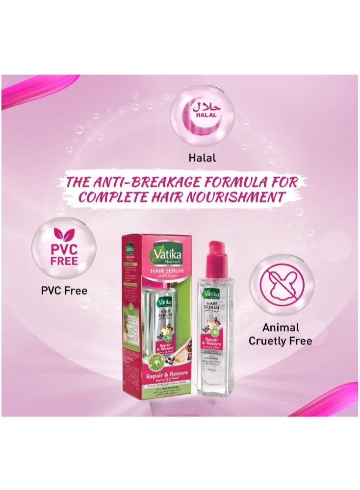 فاتيكا سيروم ناتشورالز لإصلاح واستعادة الشعر (47 مل) - تركيبة مضادة للتقصف - مع مستخلصات الحبة السوداء والخروع والثوم - لجميع أنواع الشعر ولمعان مكثف - Image 5