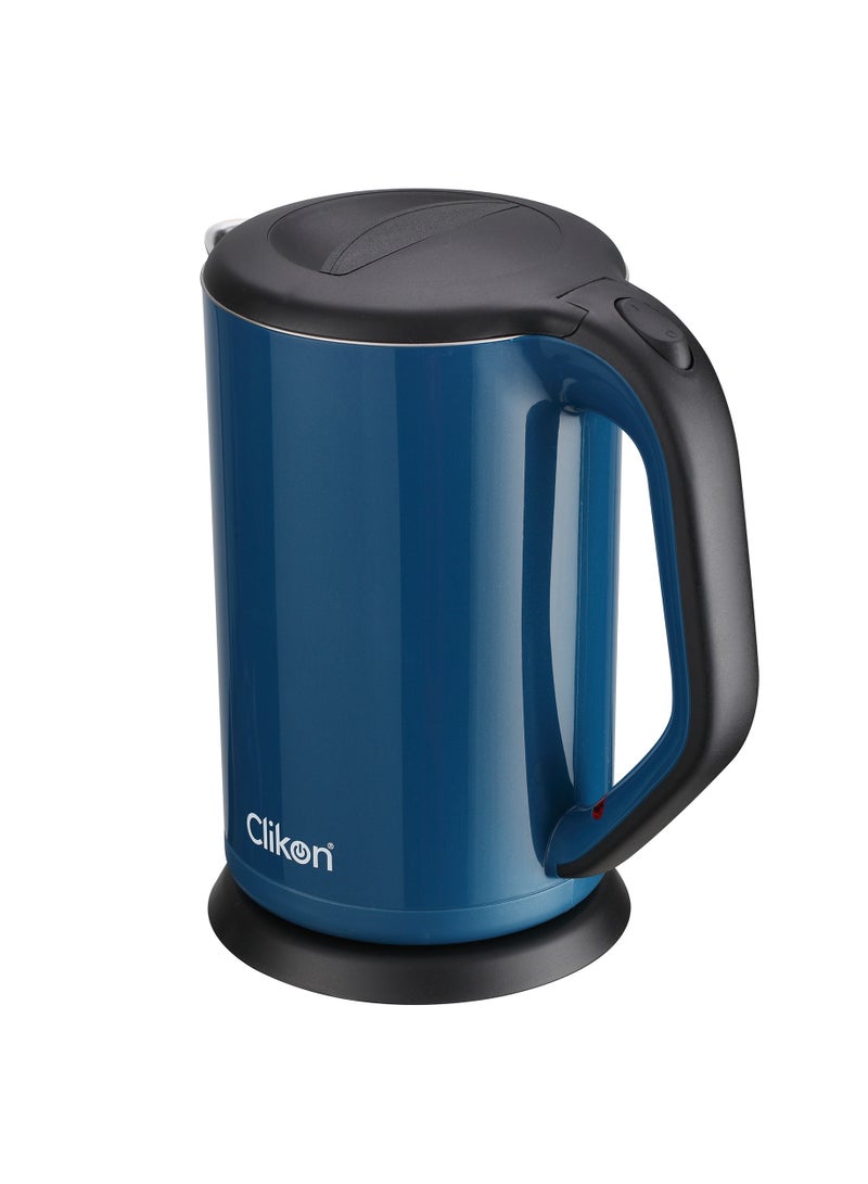Clikon Cool Touch Electric Kettle – 1.7L, Food-Safe Odorless Plastic, Overheat Protection, Fast Boil, 2-Year Warranty 1800 watts 1.7 L 1800 W CK5151 blue - Image 3