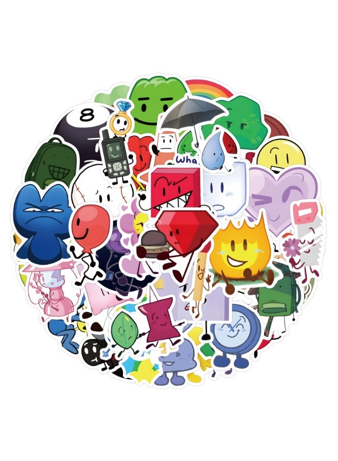 NIBEMINENT 55 Pcs Battle For Dream Island Deco Kit Waterproof Stickers, High Definition Printing Bright Colors, Suitable for Laptop Skateboard Luggage Water Bottle Guitar DIY - Image 2