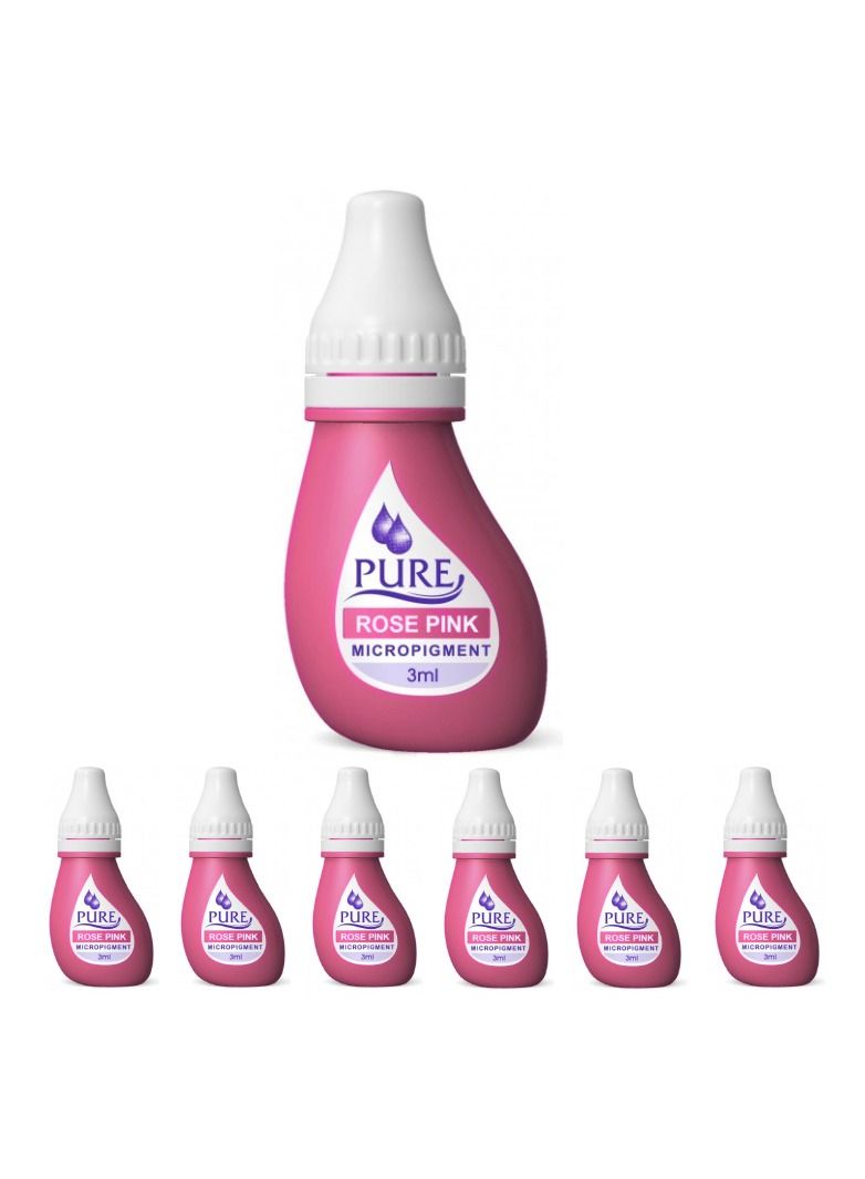 PURE Lip Pigment for Lip Blush & PMU – Micro Pigments, Lip Tint Color, Medical Grade,3ml x 6 for Professional Use - Image 1