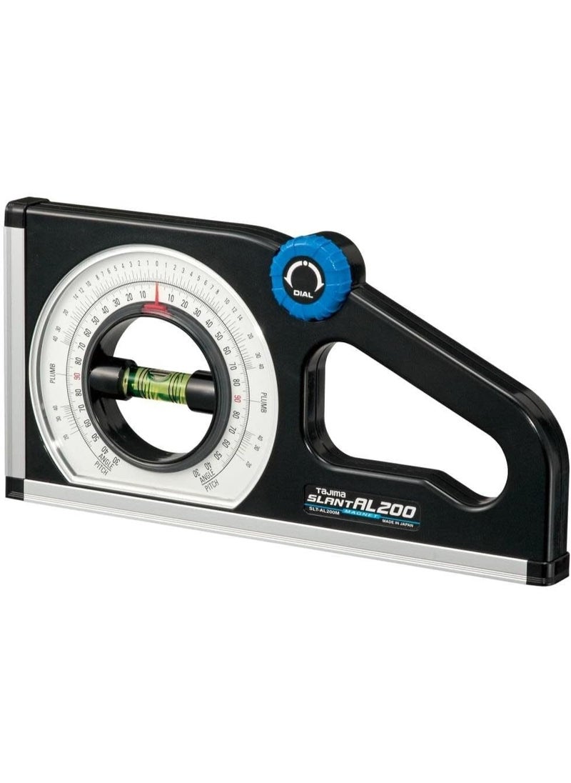 Tajima TAJIMA SLANT Angle Meter - Dual-Scale Rotary Pitch Finder with Thumb Dial & Magnetic Base - SLT-AL200M  - Image 2