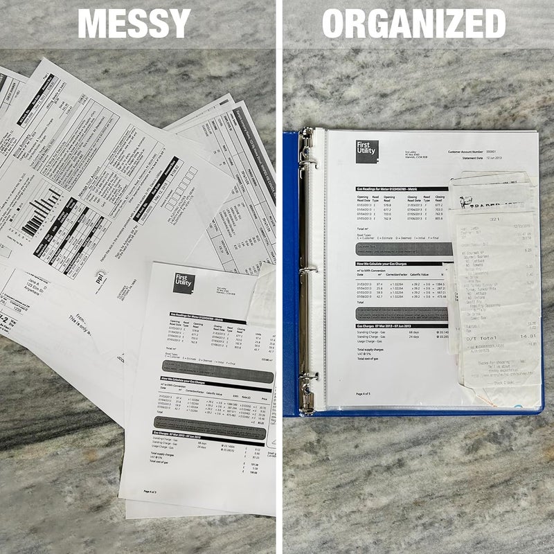 Samsill Samsill 200 Pack Sheet Protectors 85x11 Inch Page Protectors for 3 Ring Binder Standard Weight NonGlare Protector Letter Size Top Loading Acid Free  - Image 4