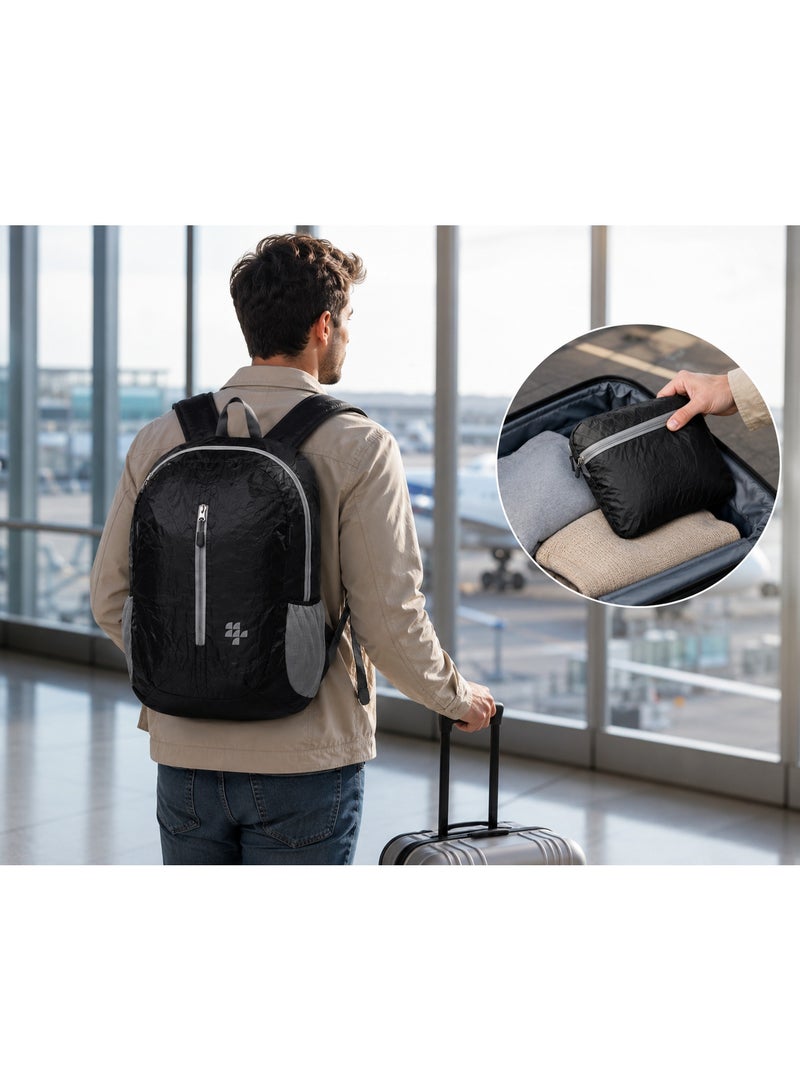 MAGELLAN Foldable Backpack 18 Inch – Lightweight Packable Travel Backpack with Multiple Pockets – Compact Foldable Daypack for Travel, Hiking & Daily Use – 18.5 x 10.25 x 10 Inch - Image 4