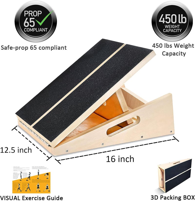 MUCITAGF Professional Slant Board - Adjustable Incline Board and Calf Stretcher for Effective Stretching - Image 2