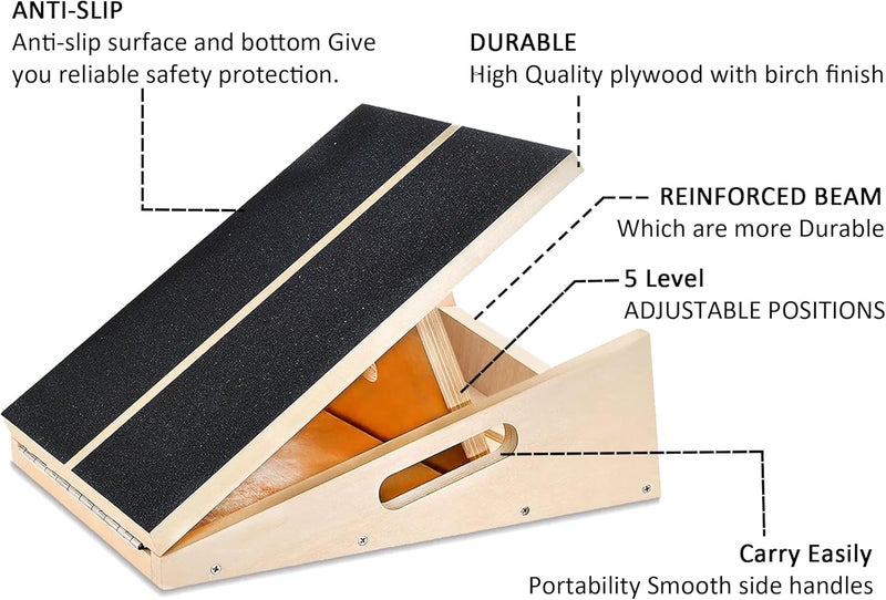 MUCITAGF Professional Slant Board - Adjustable Incline Board and Calf Stretcher for Effective Stretching - Image 5