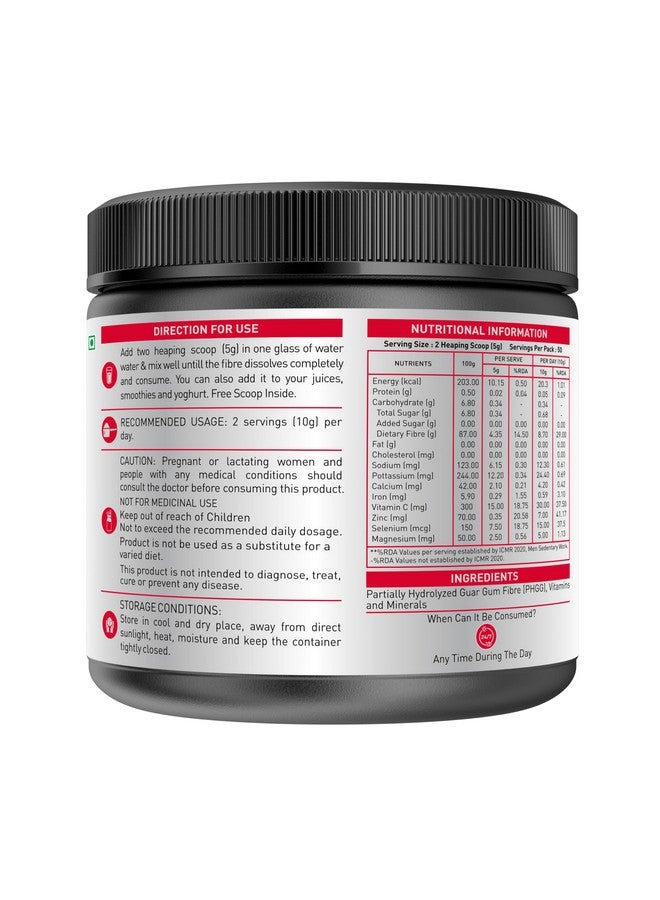 NAKPRO Daily Fibre Powder - Unflavoured, 250g (50 Servings) | Added Essential Vitamins & Minerals | Bloating, Constipation & Acidity Relief | Controls Blood Sugar levels & Weight Management | Isabgol Replacer - Image 2