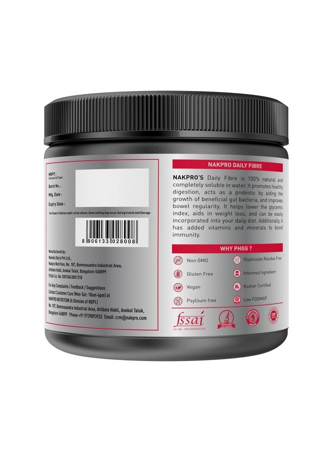 NAKPRO Daily Fibre Powder - Unflavoured, 250g (50 Servings) | Added Essential Vitamins & Minerals | Bloating, Constipation & Acidity Relief | Controls Blood Sugar levels & Weight Management | Isabgol Replacer - Image 3