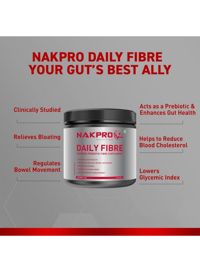 NAKPRO Daily Fibre Powder - Unflavoured, 250g (50 Servings) | Added Essential Vitamins & Minerals | Bloating, Constipation & Acidity Relief | Controls Blood Sugar levels & Weight Management | Isabgol Replacer - Image 5