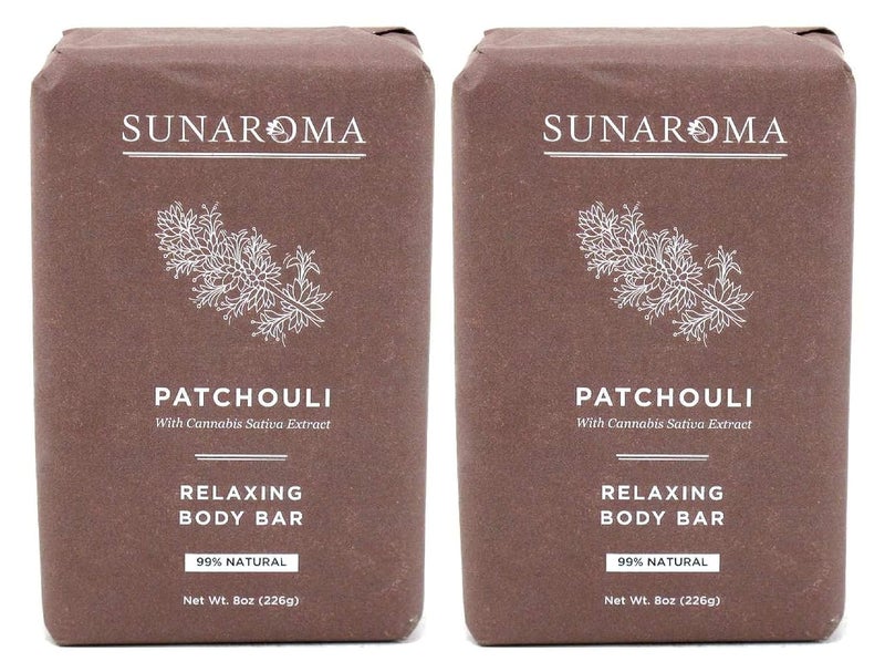 Sunaroma Soap Bar Patchouli 8 Ounce 236ml 2 Pack