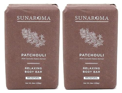 Sunaroma Soap Bar Patchouli 8 Ounce (Pack of 2) - Image 1