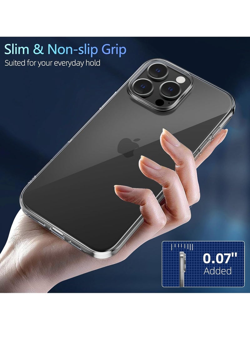 ELTRAZONE Ultra-Thin Clear iPhone 16 Pro Max Case [Not Yellowing] with Camera Lens & Screen Protectors – Slim, Shockproof, Anti-Slip Grip - Image 5