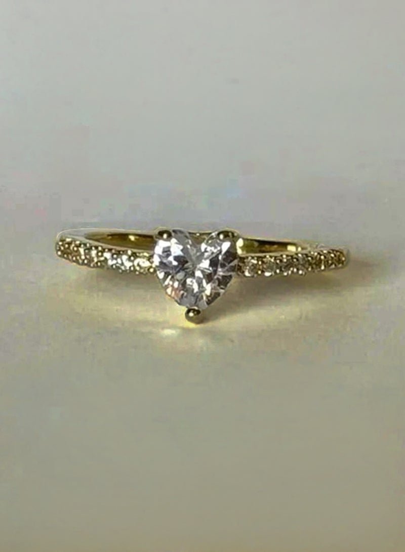 Dainty Heart Ring- Gold Plated