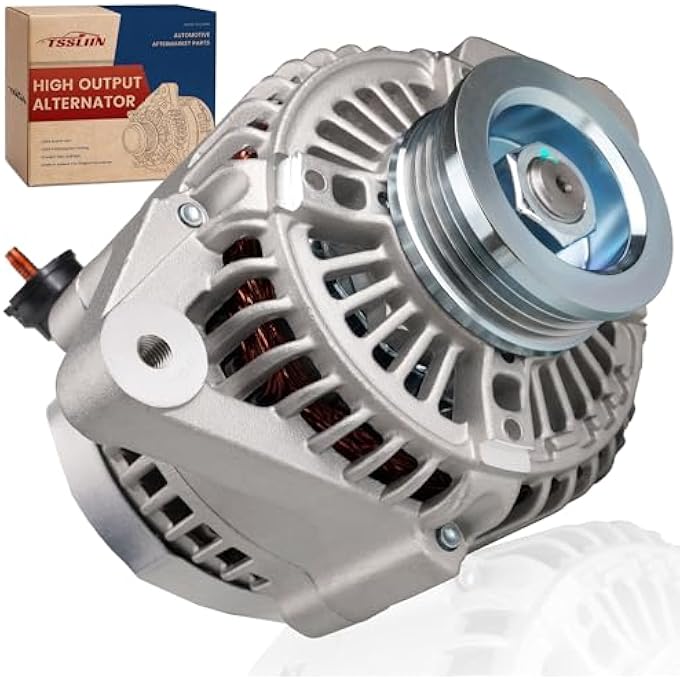 TSSLIIN High Output Alternator for/Toyota Yaris S 2007-2009; Yaris Base 2007-2012; Yaris L, LE 1.5L 2012-2015 80Amp 12V CW 4-Groove Pulley 27060-21150 1042108401 - Image 1