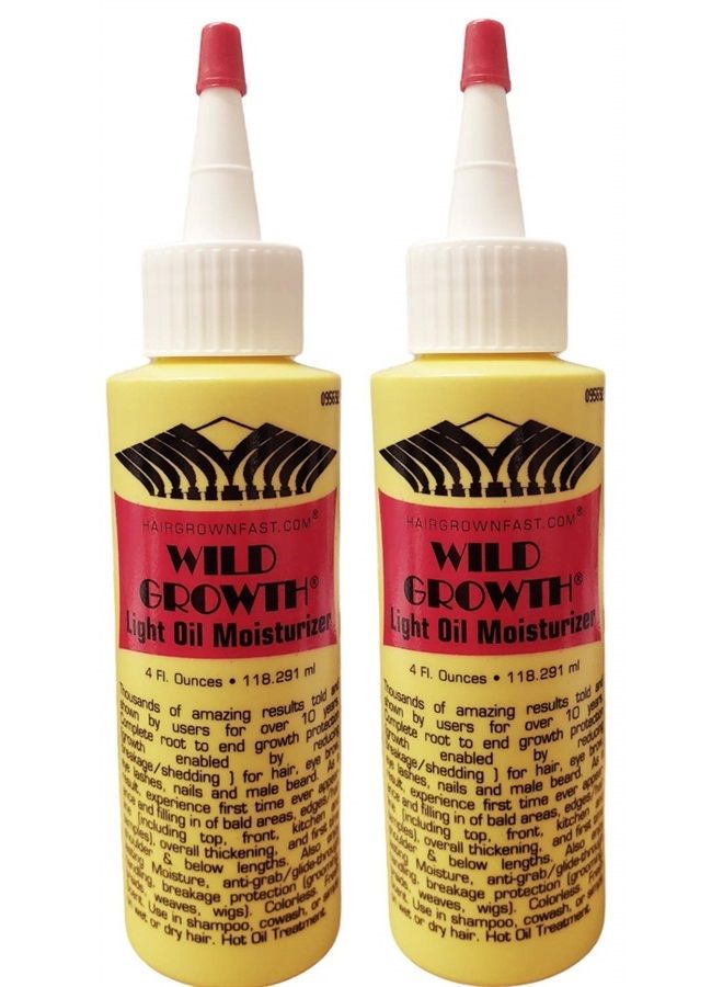 Wild Growth Light Oil Moisturizer, Clear, 4 Fl Oz (Pack of 2) - Image 1