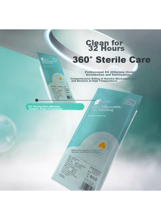 Sometimes, Disposable Cotton Underwear For Women, Pure Cotton, No Washing Required, For Pregnant Women, Postpartum Women, During Menstruation, For Travel, Individually Packaged, Size L - Image 2