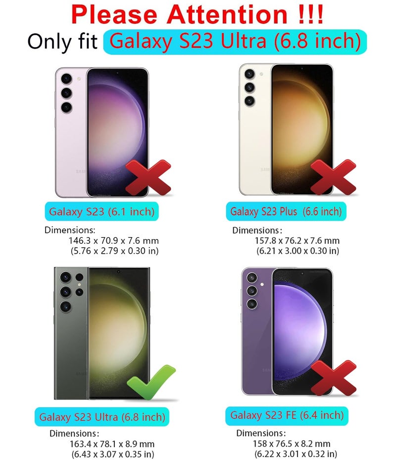 أونولا Phone Case for Samsung Galaxy S23 Ultra Case with HD Screen Protector, Heavy Duty Shockproof u0026 Dropproof 3-Layer Cover Phone Case for Galaxy S23 Ultra 6.8'',PurpleSkyblue - Image 2
