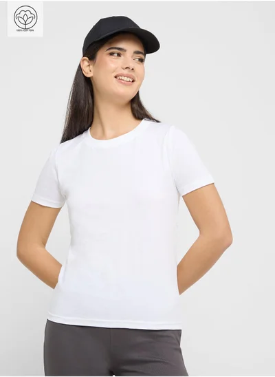 جينجر بيسيكس Regular Crew Neck T-shirt