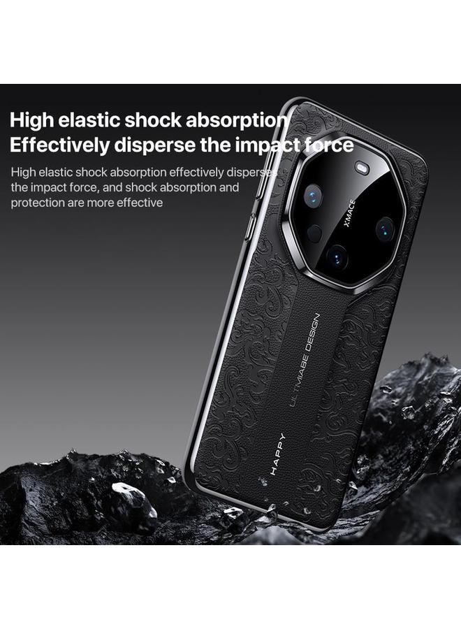 اس-توب جراب لهاتف Huawei P60 Pro بنمط تنين سحابي من الجلد العادي لهاتف الكمبيوتر الشخصي - Image 5