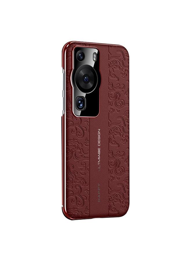 اس-توب جراب لهاتف Huawei P60 Pro بنمط تنين سحابي من الجلد العادي لهاتف الكمبيوتر الشخصي - Image 1