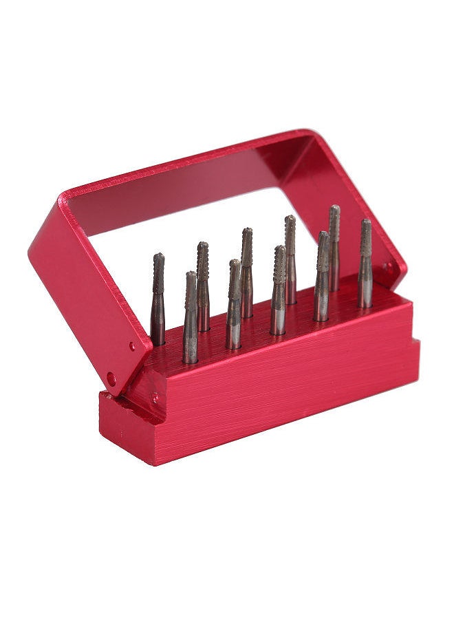 Generic - 10pcs/Set High Speed Dental Tungsten Steel Bur Crown Metal Cutting Burs for Polishing Dental Lab Burs - Image 1