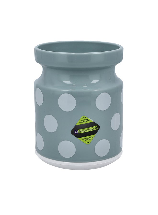 Royalford Classic Spice Jar, RF10875, 1.5L Plastic Jar with Lid | BPA-Free Food Cereal Air-Tight Containers | Ideal For Flour, Sugar, Coffee, Candy, Spice Jars Grey - Image 2