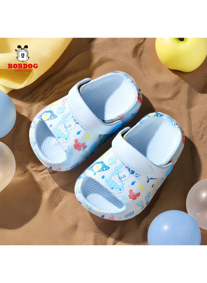 Bobdog Children's Slippers, Boys And Girls Crocs, Beach Shoes, Baby Sandals, Toddler Sandals For Summer, Light Blue New Size 140 - Image 2