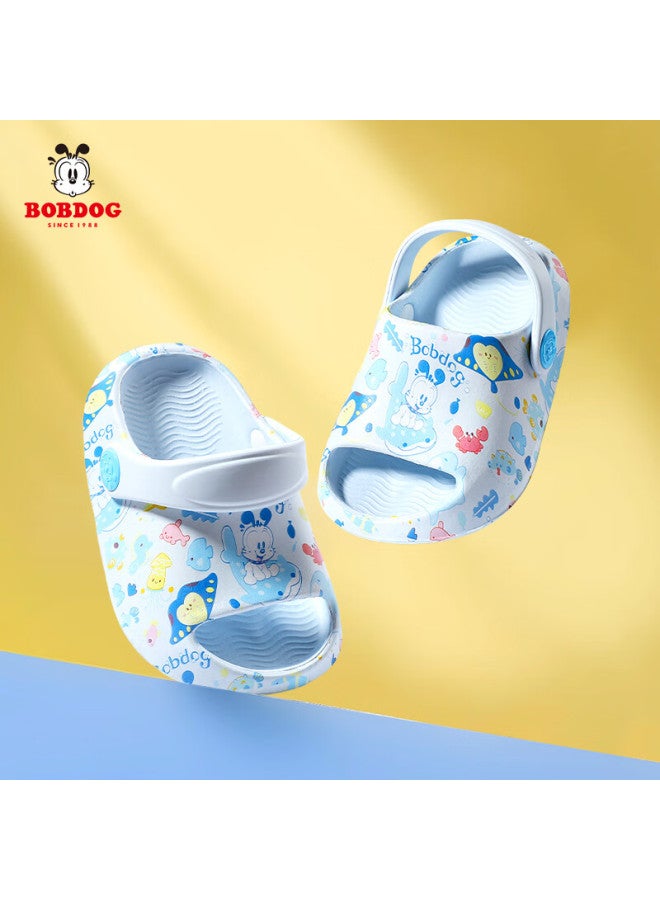 Bobdog Children's Slippers, Boys And Girls Crocs, Beach Shoes, Baby Sandals, Toddler Sandals For Summer, Light Blue New Size 140 - Image 1