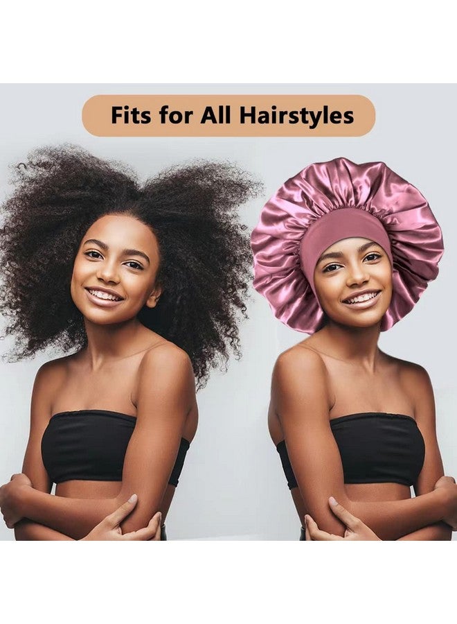 Heniho 3Pcs Extra Large Satin Bonnets For Sleeping Hair Bonnets For Black Women Braids Curly Hair C - Image 5