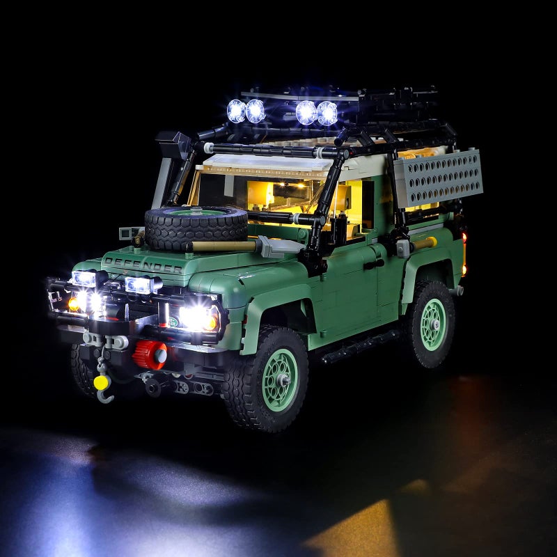 GEAMENT Set of Lights Compatible with Lego Land Rover Classic Defender 90 - LED Lighting Kit for Icons 10317 (Model Block Not Included) - Image 1