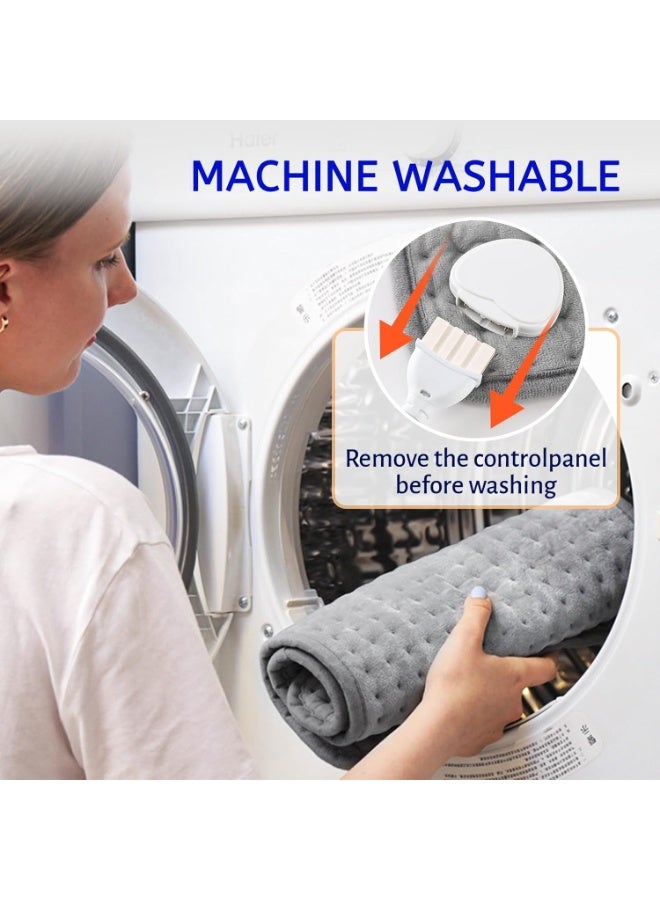 XL Electric Heating Pad with Adjustable Belt, Moist & Dry Heat Therapy, 10 Heat Levels, Auto Shut-Off, Machine Washable, 12 x 24 Inch – 2 Pack - Image 5