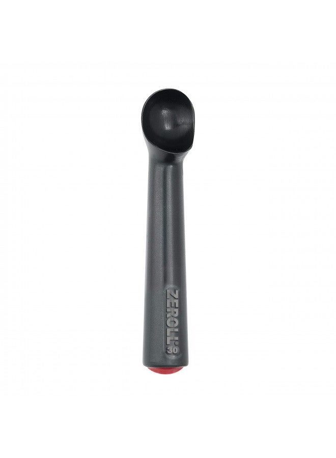 Zeroll Zerolon Hardcoat Anodized Commercial Ice Cream Scoop with Unique Liquid Filled Heat Conductive Handle Easy Release Made in USA, 1-Ounce, Black